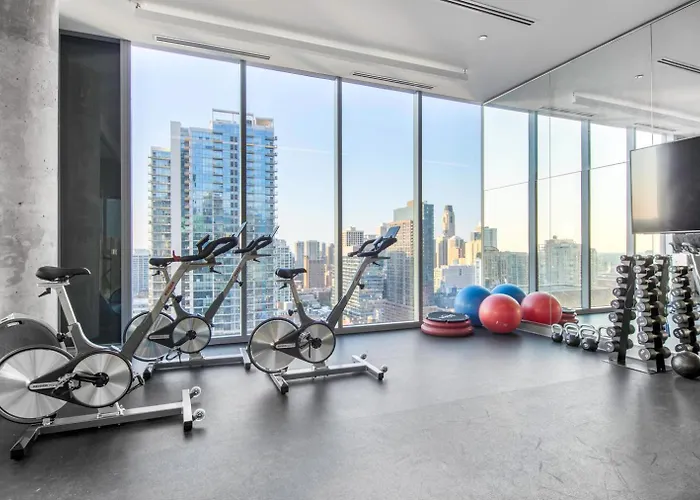Apartment River North 1br W Gym Pool Roof Nr Riverwalk Chi-818 *